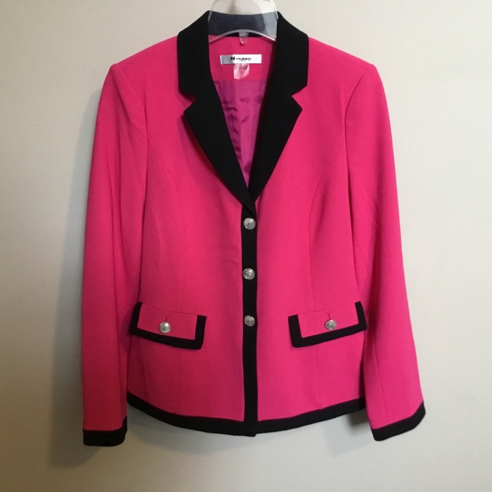 Peter NYGARD Collection pink/black blazer 8